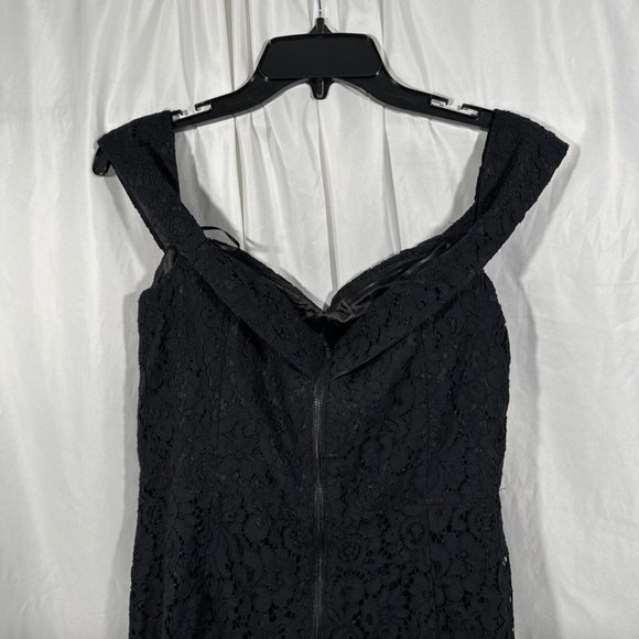 NWT $129 Bardot [ 8 US ]‎ Bella Lace Off the Shoulder Dress in Black #Q396 - Picture 11 of 12